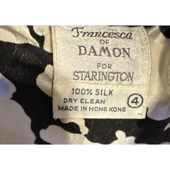 Francesca of Damon for Starington 100% Silk Blouse Quiet Luxury Size 4 Shimmery - Picture 3 of 3
